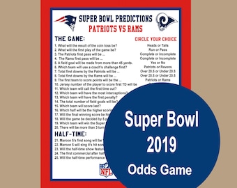 Tremendous bowl favors Etsy photo about Printable Super Bowl Prop Bets titled Tremendous bowl favors Etsy